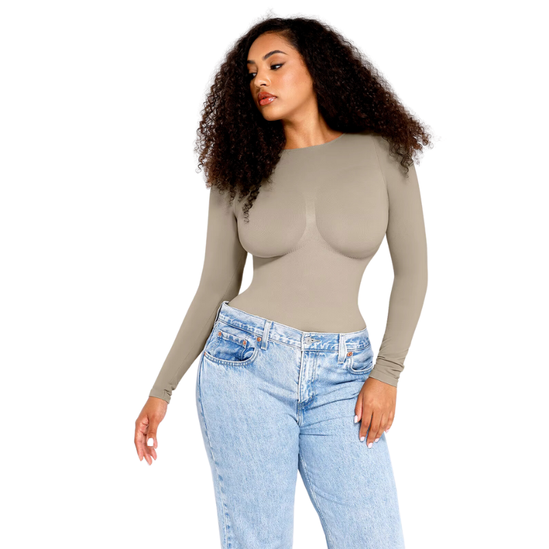 Round Neck Long Sleeve Bodysuit