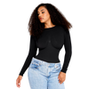 Round Neck Long Sleeve Bodysuit